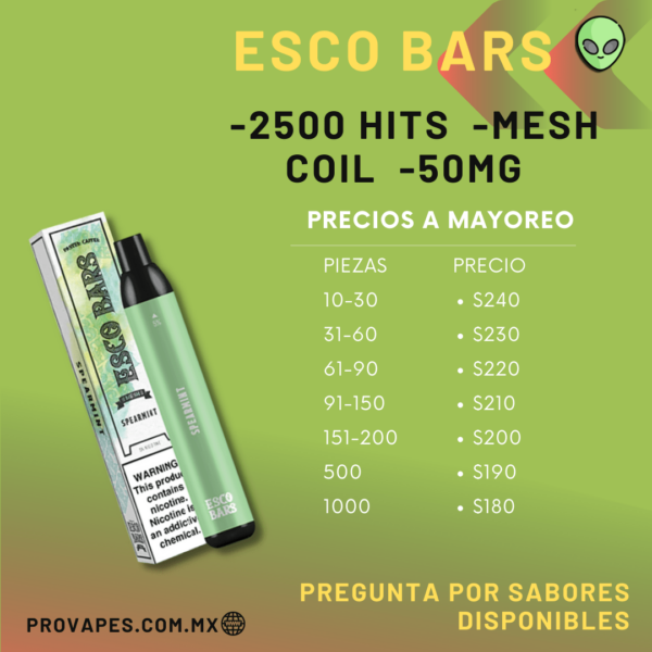 ESCO BARS 2500 Puffs - Imagen 2